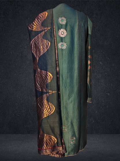 Semi Stitched Formal chanderi Suitset