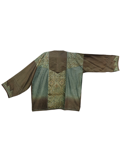 Semi Stitched Chanderi Ajrakh Short Tunic