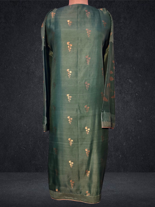 Semi Stitched Chanderi kurta
