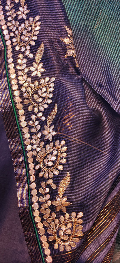 Semi Stitched Formal chanderi Suitset