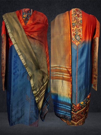Semi Stitched Chanderi Formal Suitset