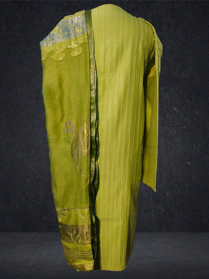 Semi Stitched Chanderi Formal Suitset