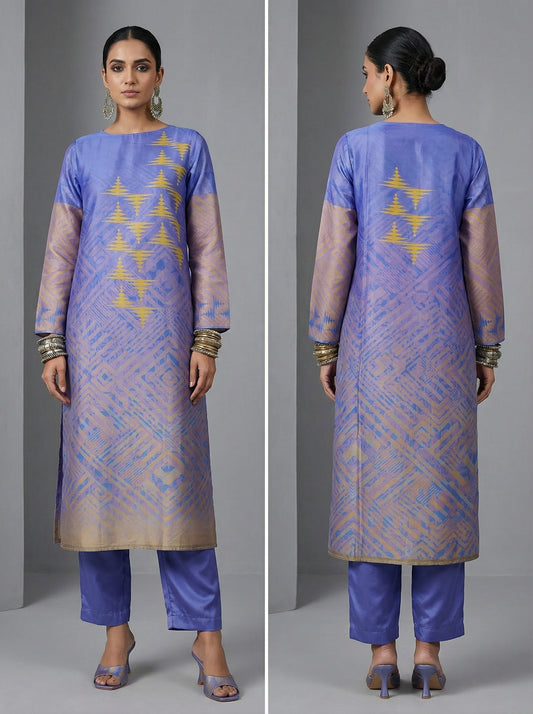 Semi Stitched Chanderi Kurta