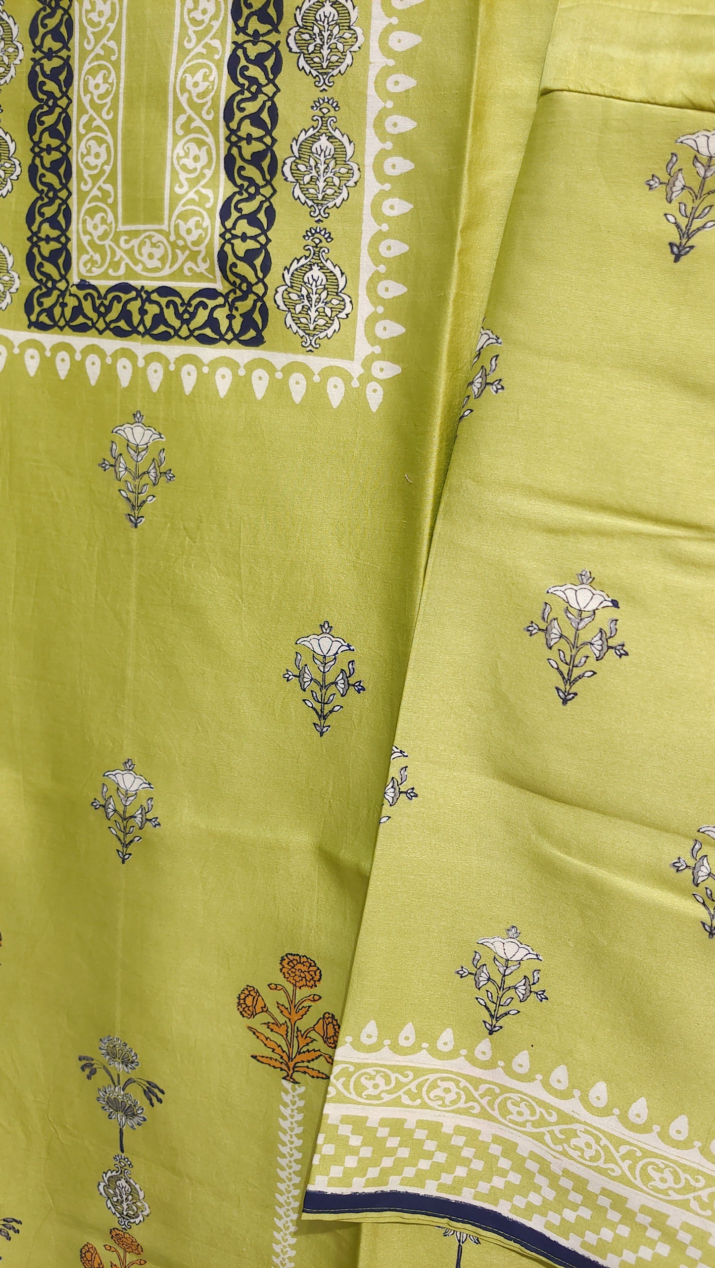 Semi Stitched Chanderi Casual kurta