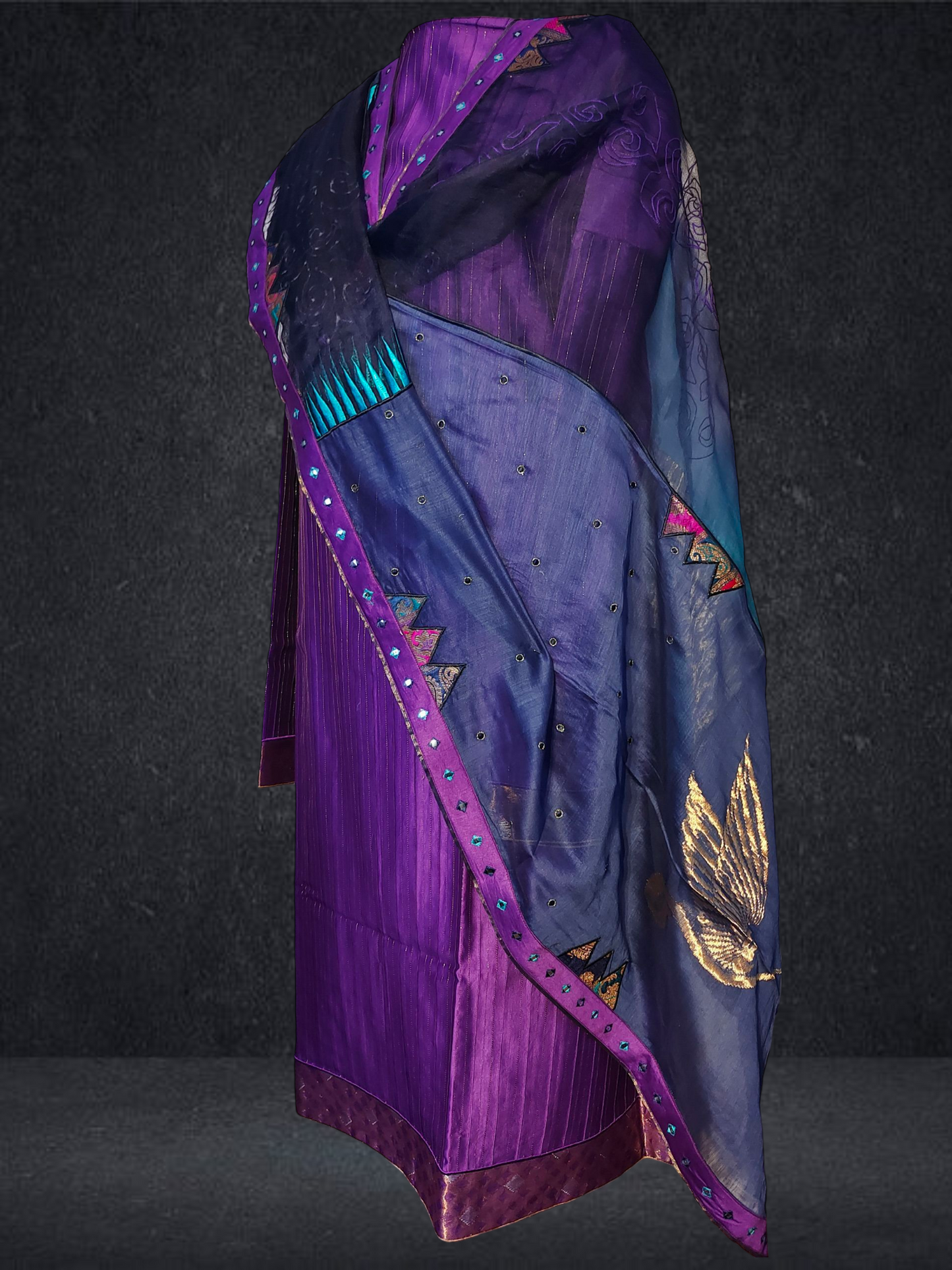 Semi Stitched Formal chanderi Suitset