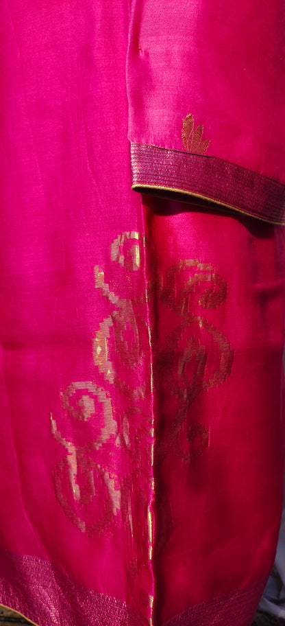 Semi Stitched Chanderi kurta