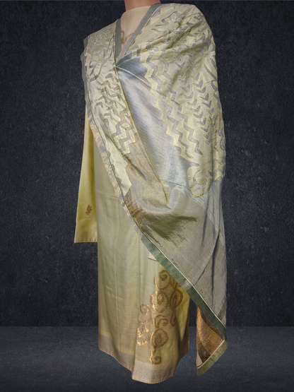 Semi Stitched Formal chanderi Suitset VISHAL KAPUR