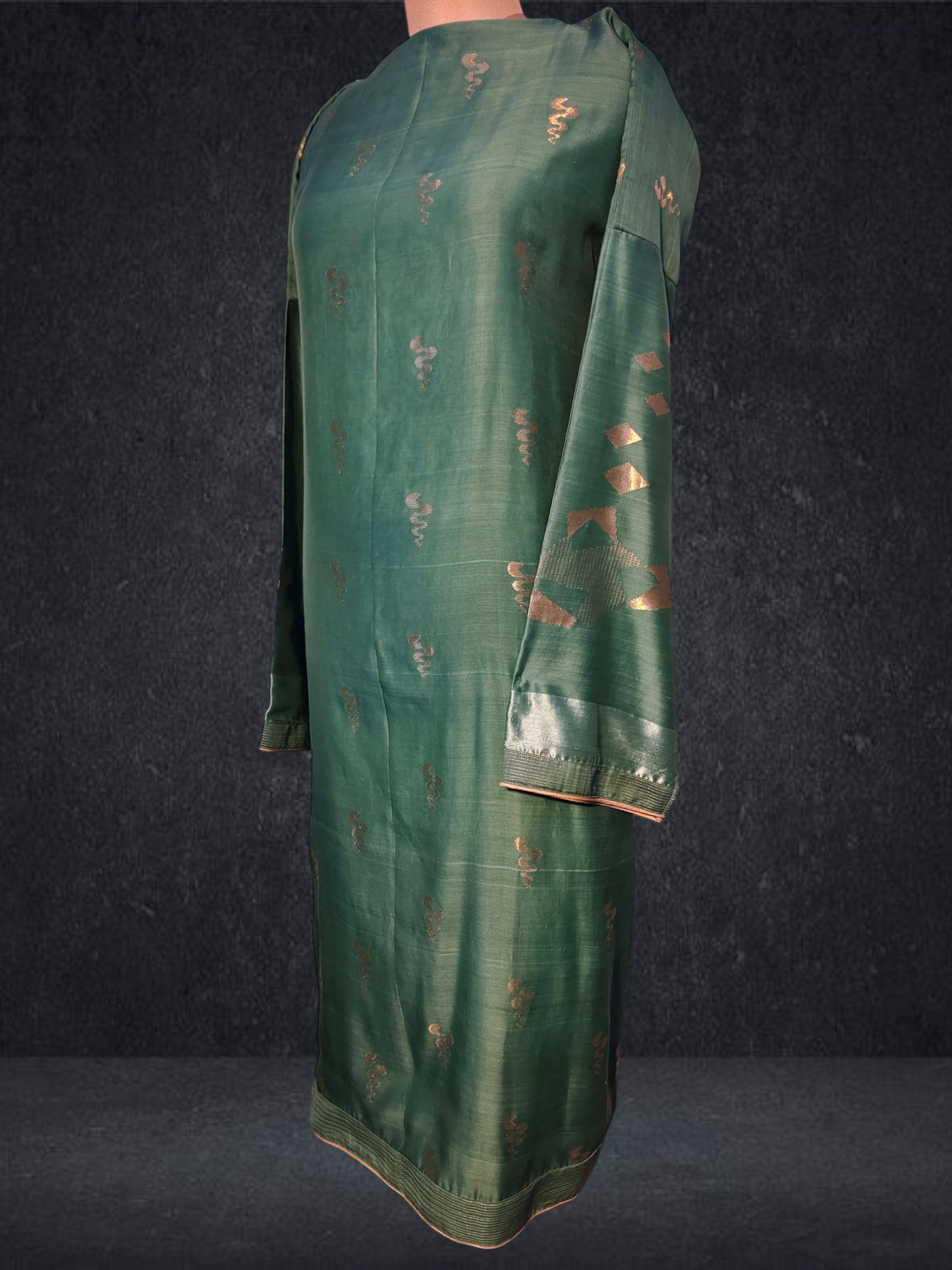 Semi Stitched Chanderi kurta