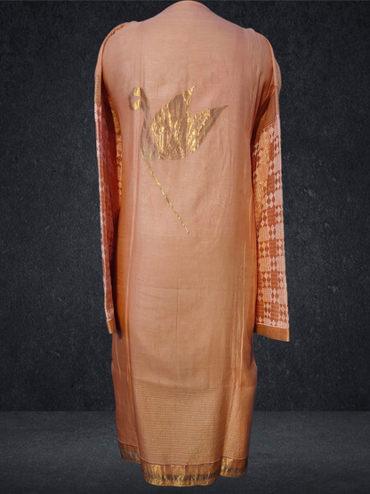 Semi Stitched Formal chanderi Suitset