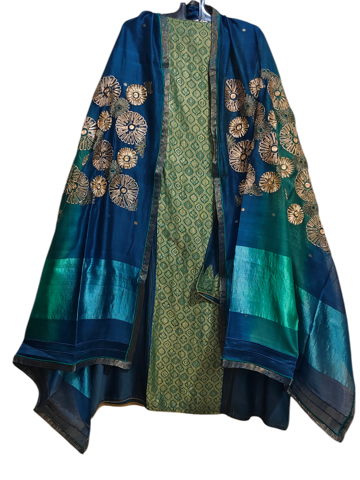 Semi Stitched Formal chanderi Suitset