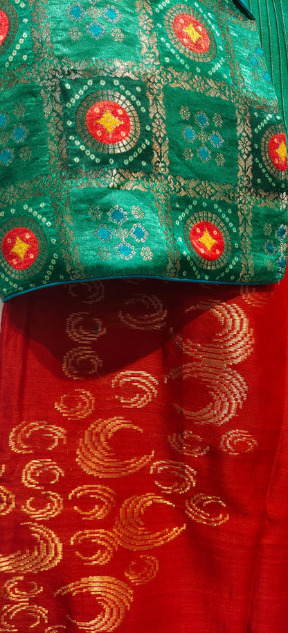 Indowestern chanderi formal coordset