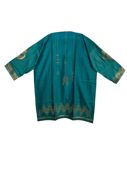 Semi Stitched Chanderi Formal Suitset