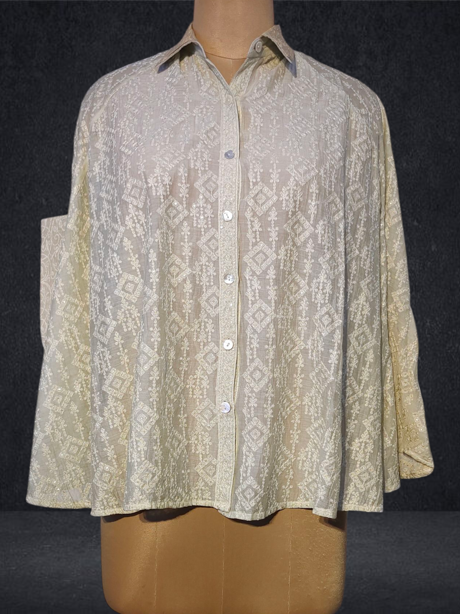 Stitched Embroidered Short Shirt VISHAL KAPUR STUDIO