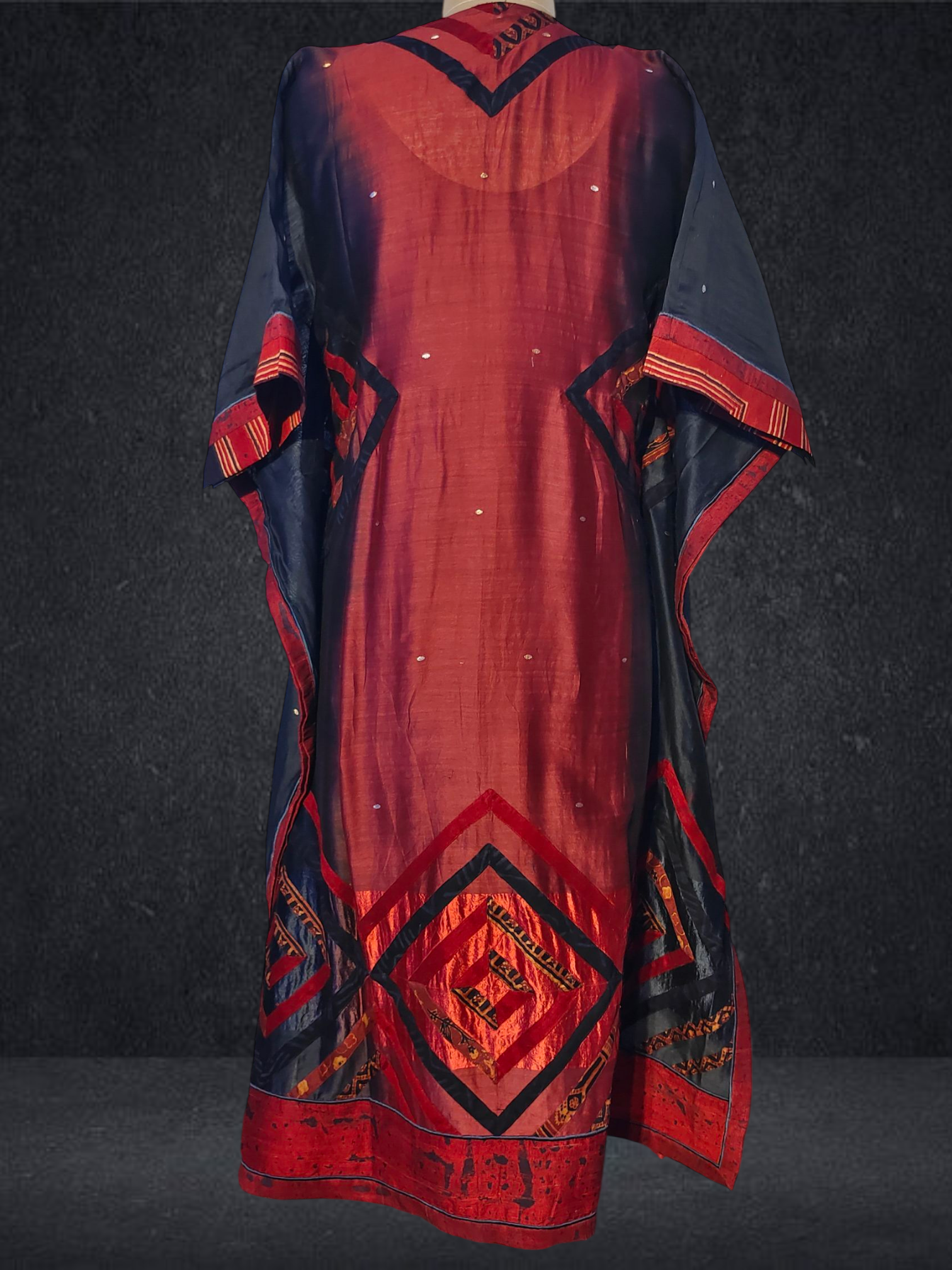Stitched Chanderi Ajrakh Kaftan VISHAL KAPUR STUDIO