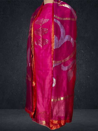 Semi Stitched Chanderi Formal Suitset