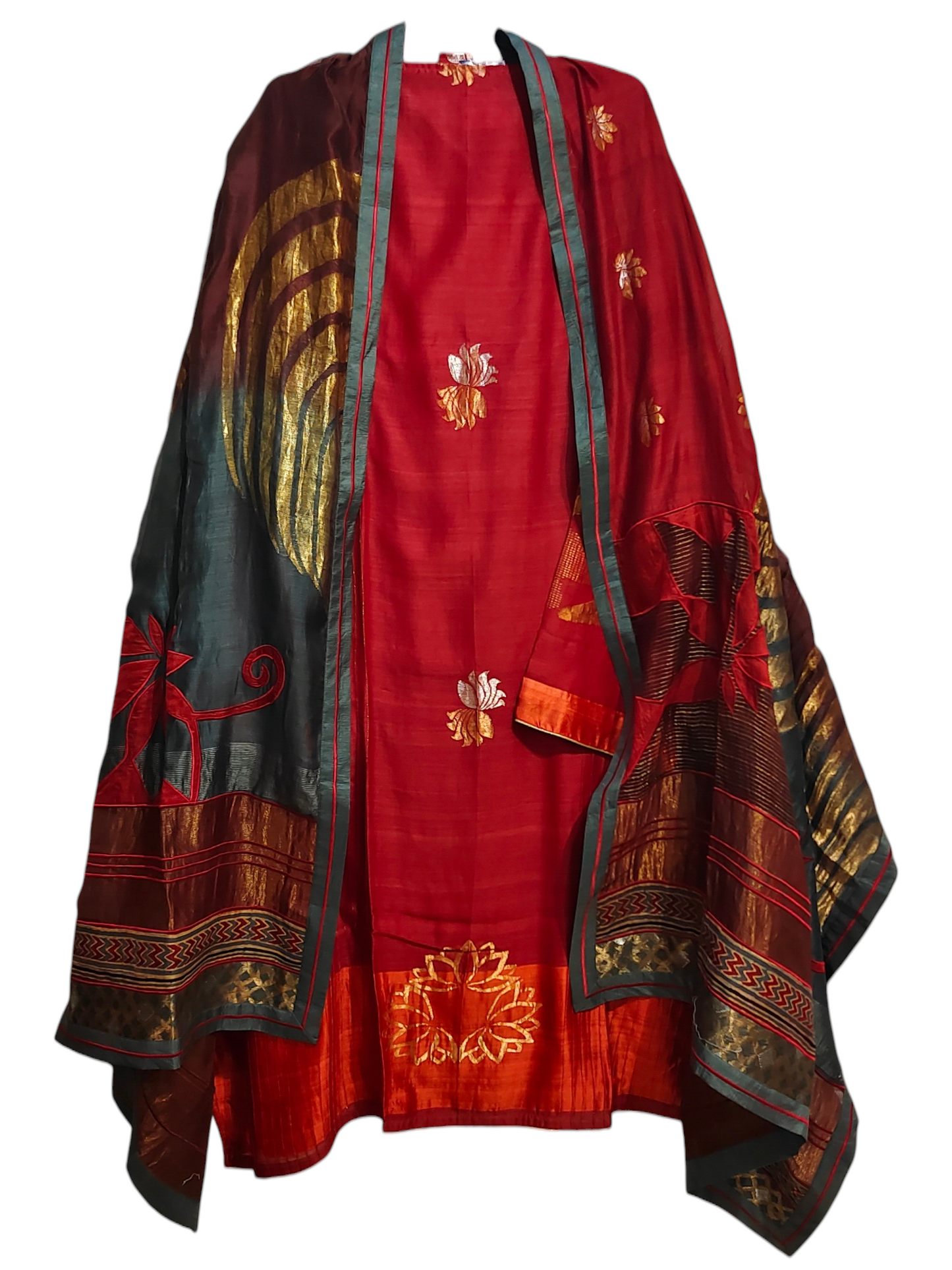 Semi Stitched Formal Chanderi Suitset