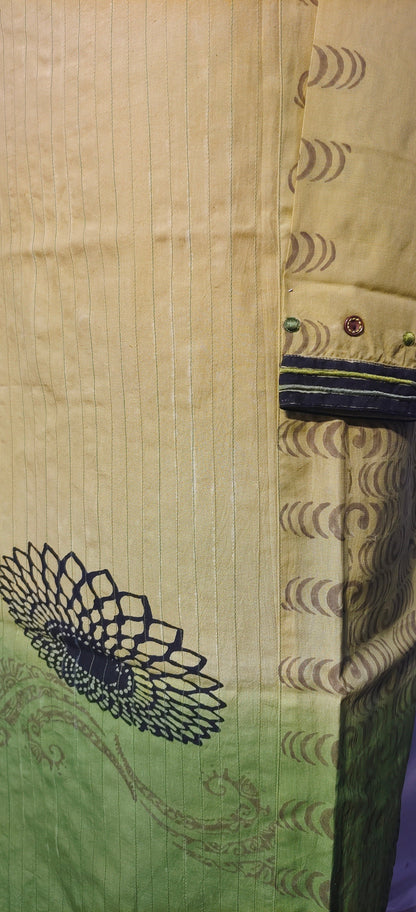 Semistitched Cotton Block printed Casual Suitset VISHAL KAPUR