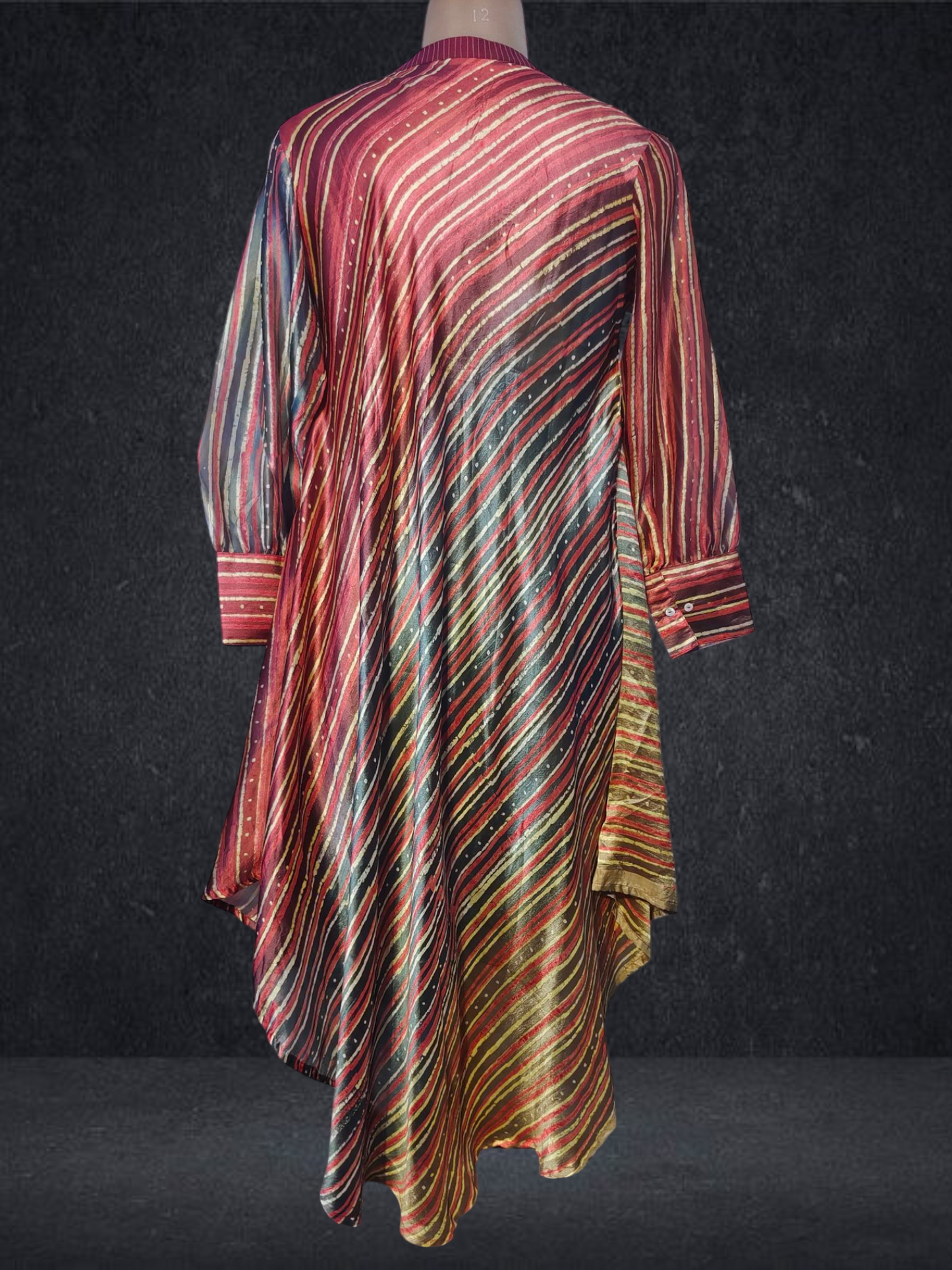 Stitched silk dress