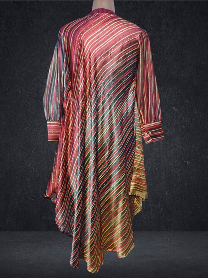 Stitched silk dress