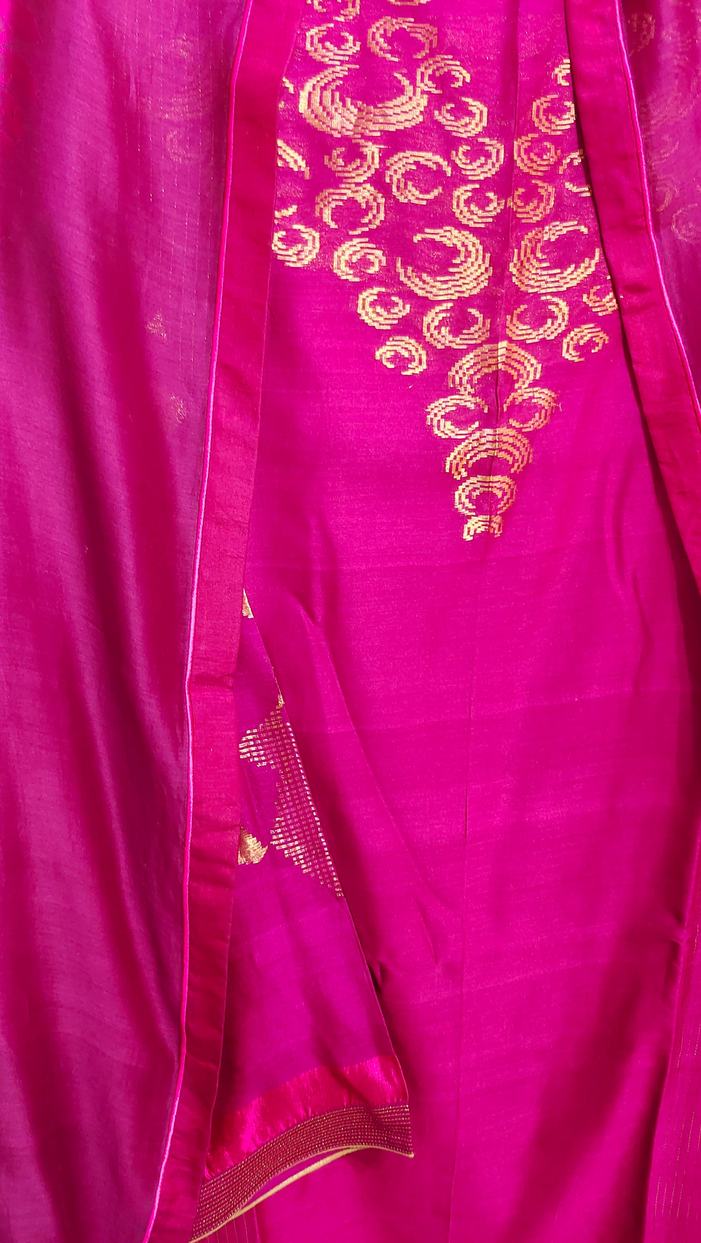 Semi Stitched Chanderi Formal Suitset
