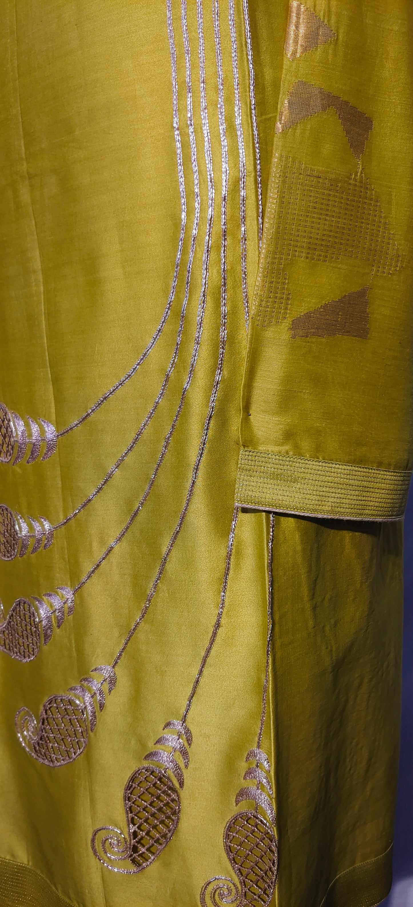 Semi Stitched Formal chanderi Kurta