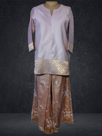Stitched Chanderi Long Dress