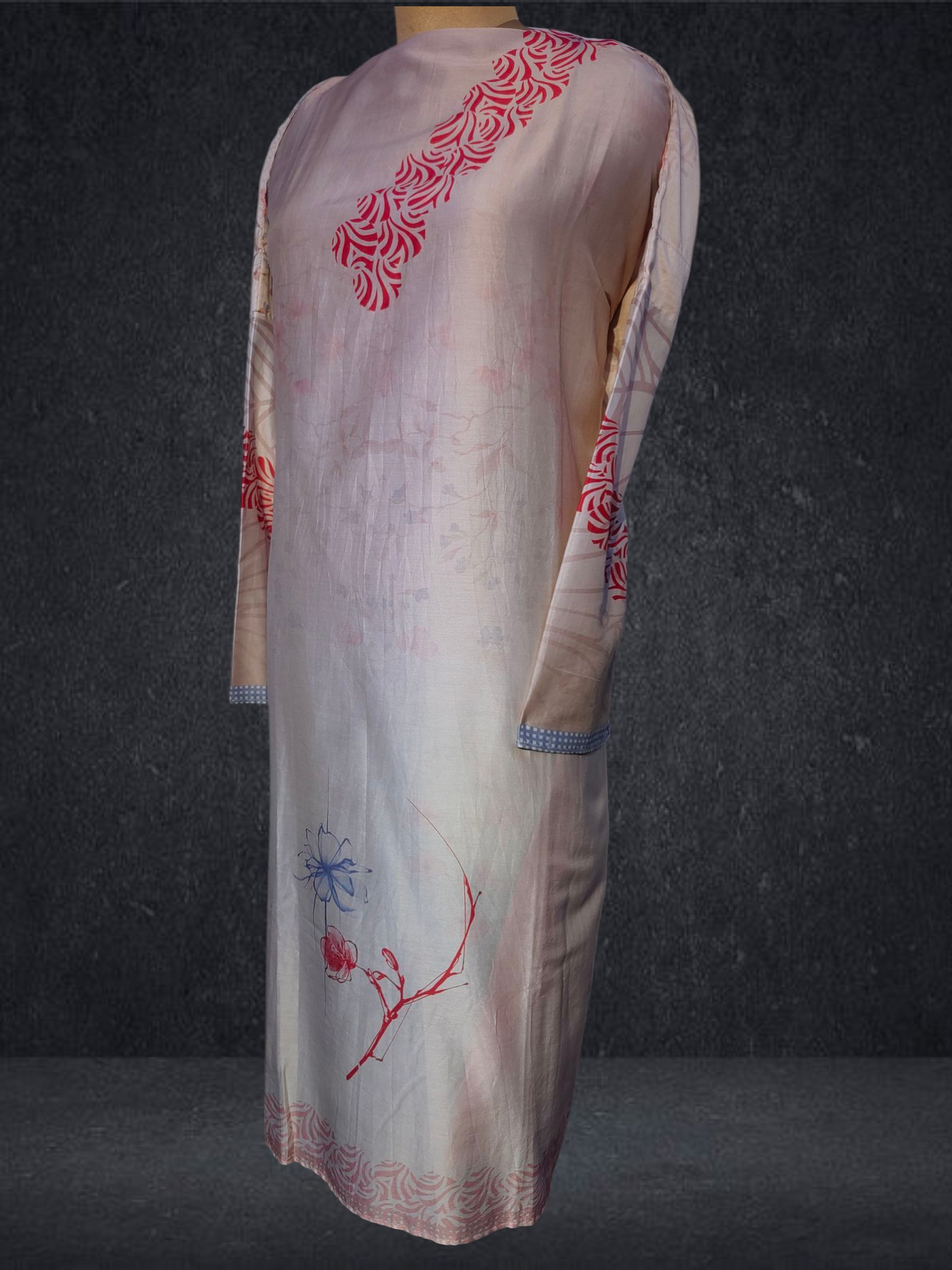 Semi Stitched Cotton Printed kurta (Copy) VISHAL KAPUR