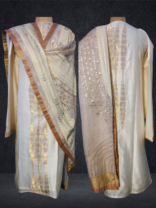 Semi Stitched chanderi kurta VISHAL KAPUR