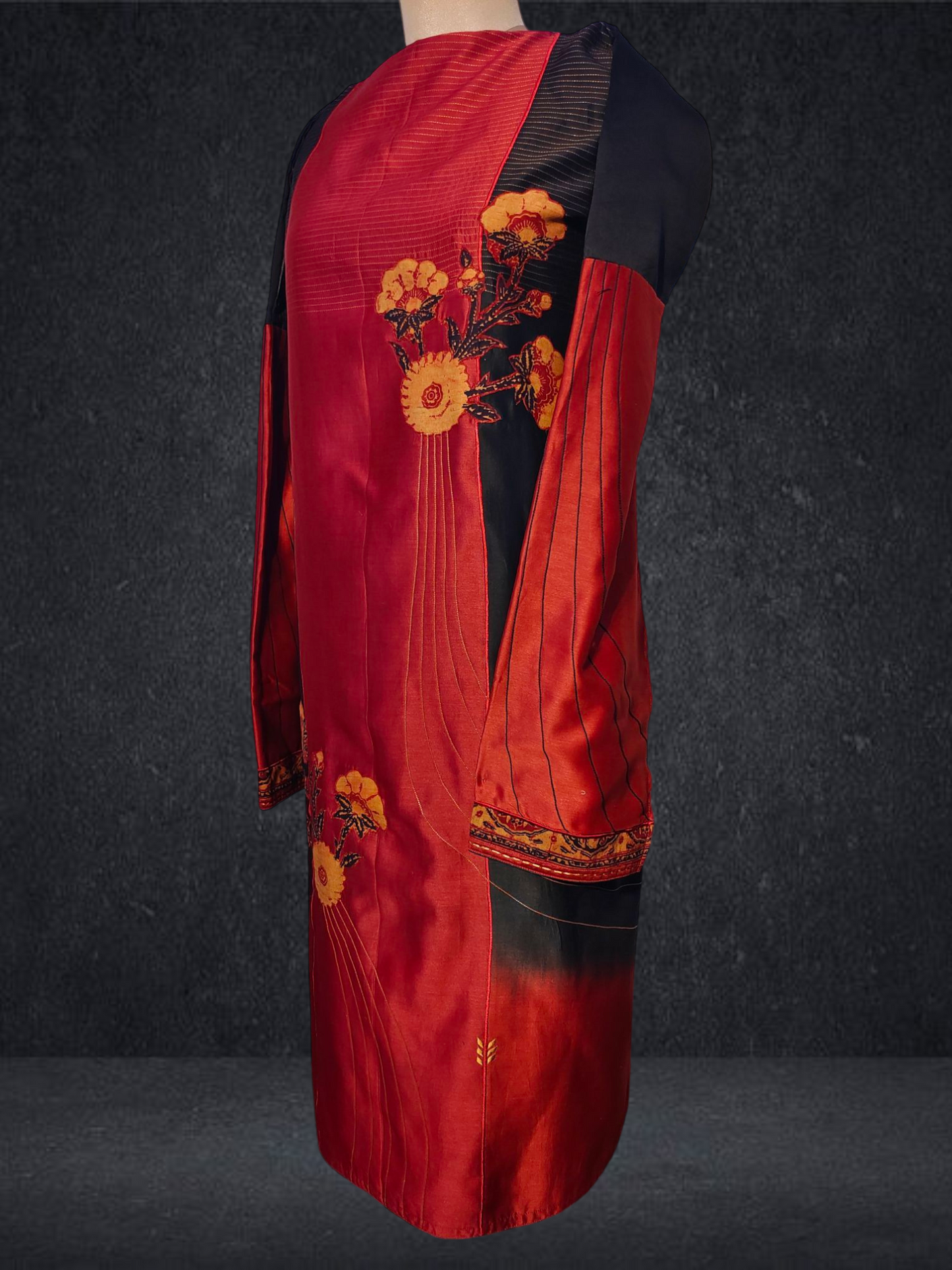 Semi Stitched Chanderi Kurta