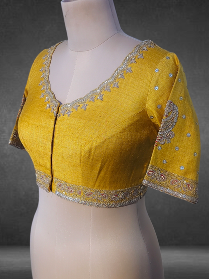 Stitched Chanderi Embroidered Formal Ɓlouse