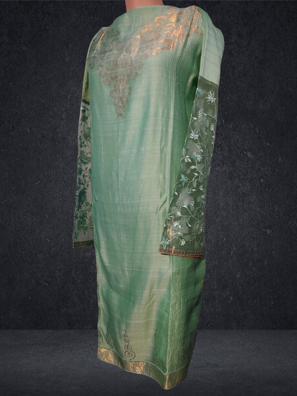 Semi Stitched Formal chanderi Kurta