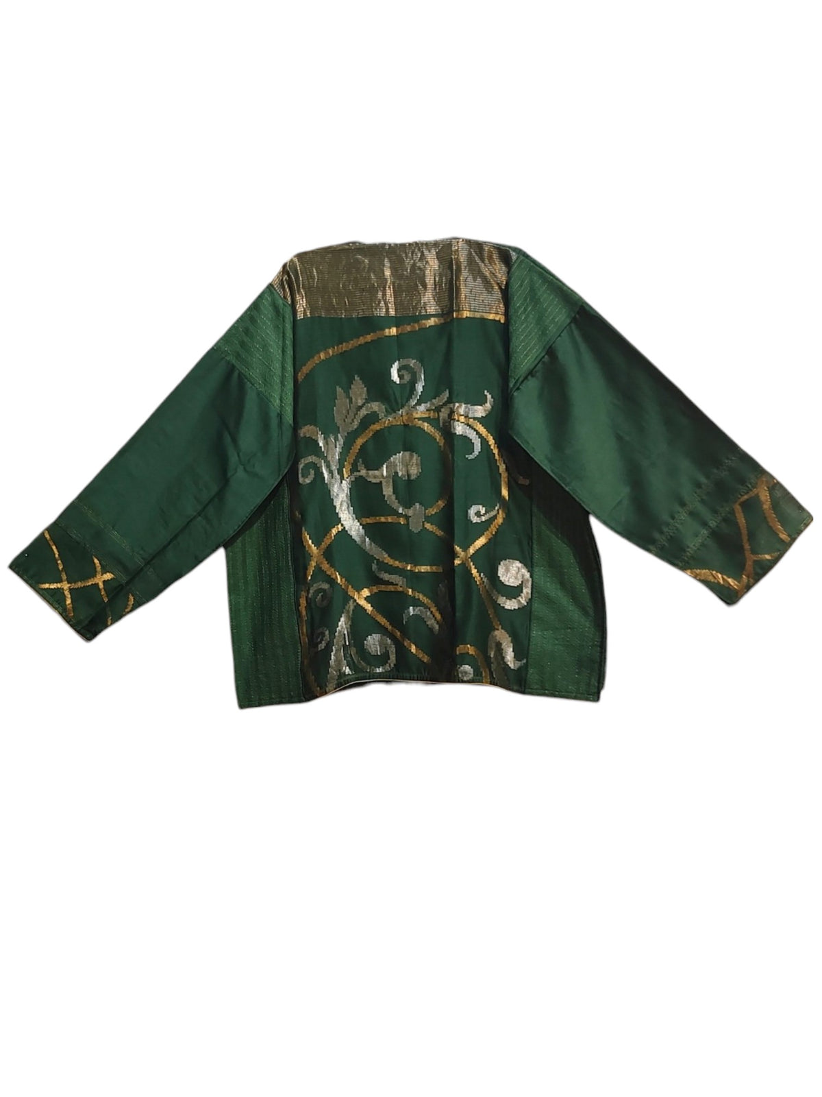 SemiStitched zariwoven Green chanderi Tunic
