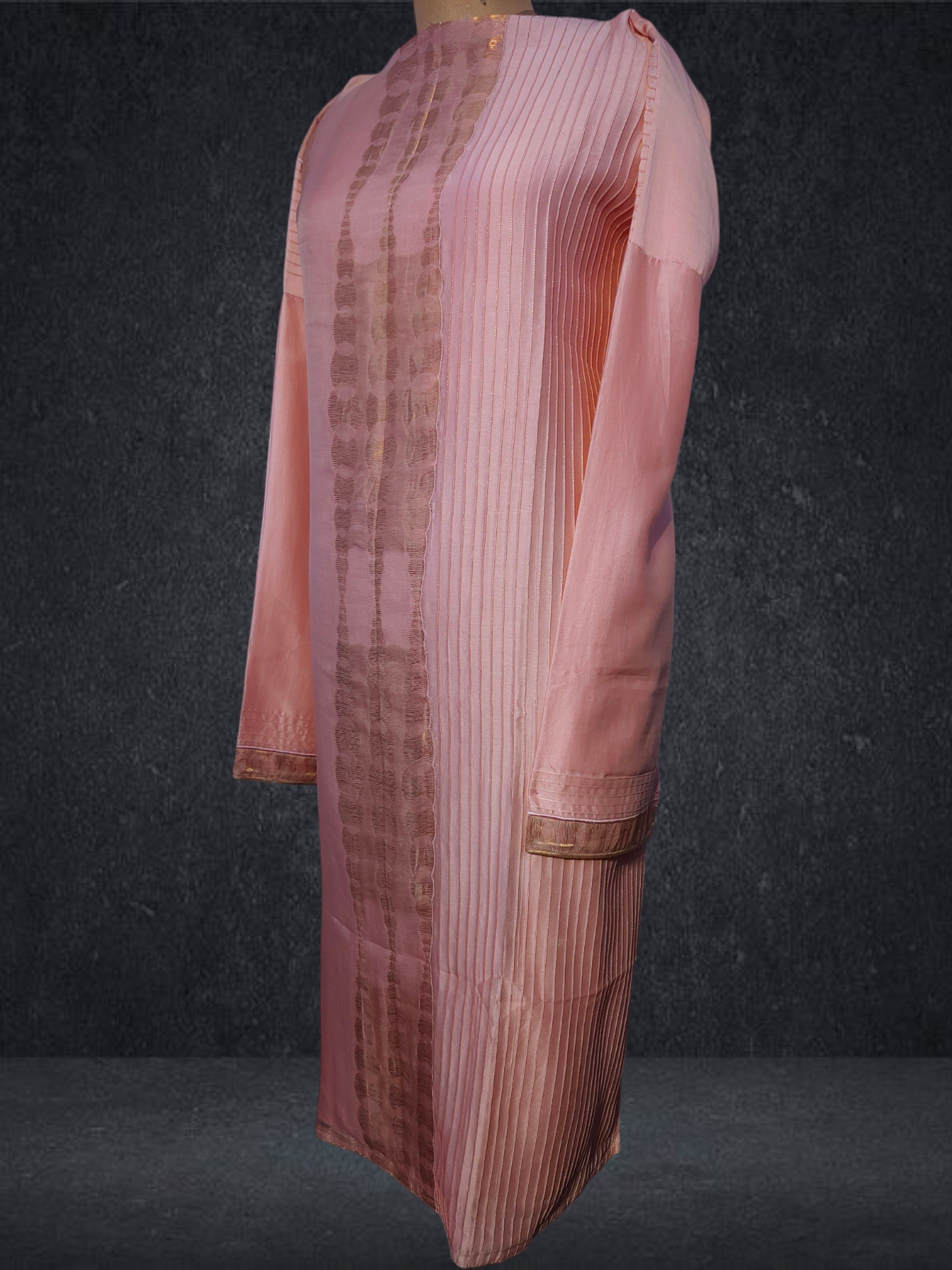 Semi Stitched Formal chanderi Kurta