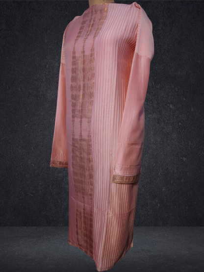 Semi Stitched Formal chanderi Kurta