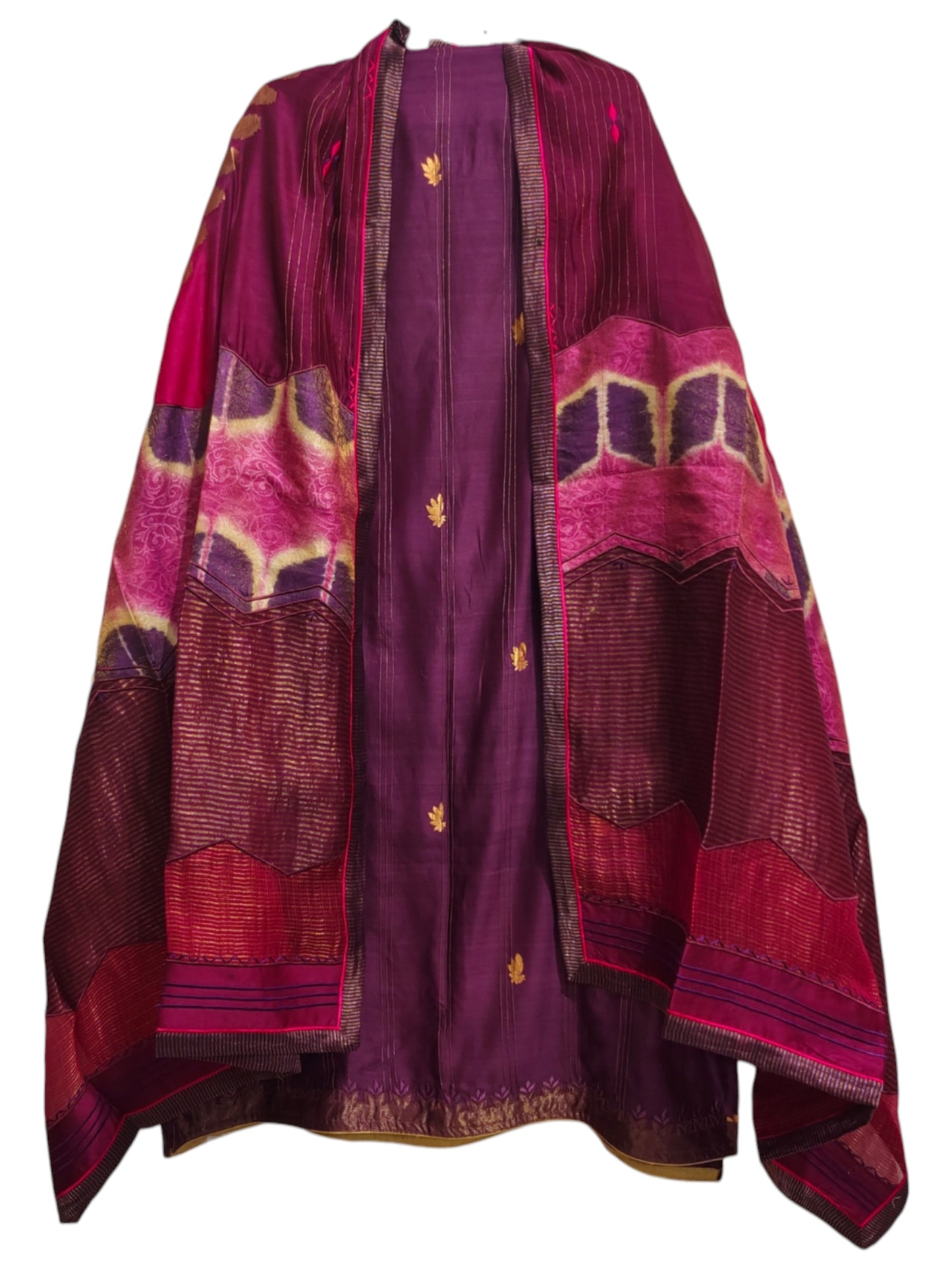 Semi Stitched Chanderi Formal Suitset