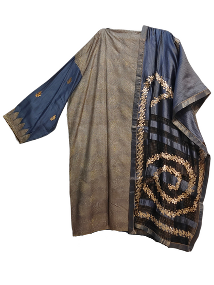 Semi Stitched Chanderi Formal Suitset