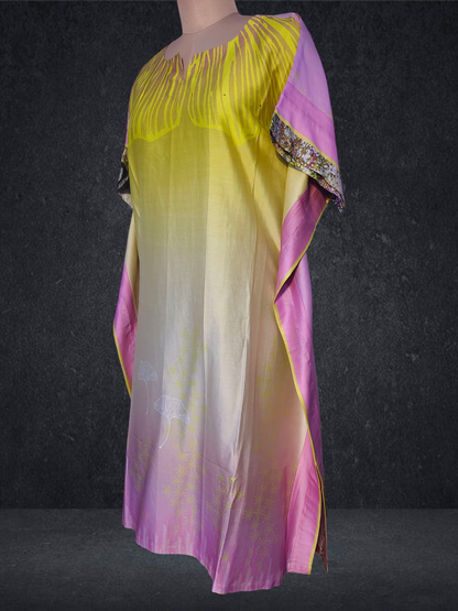 Stitched Chanderi Digital Printed Kaftan VISHAL KAPUR STUDIO