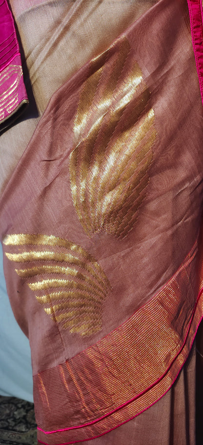 Formal Chanderi Zari Woven Saree