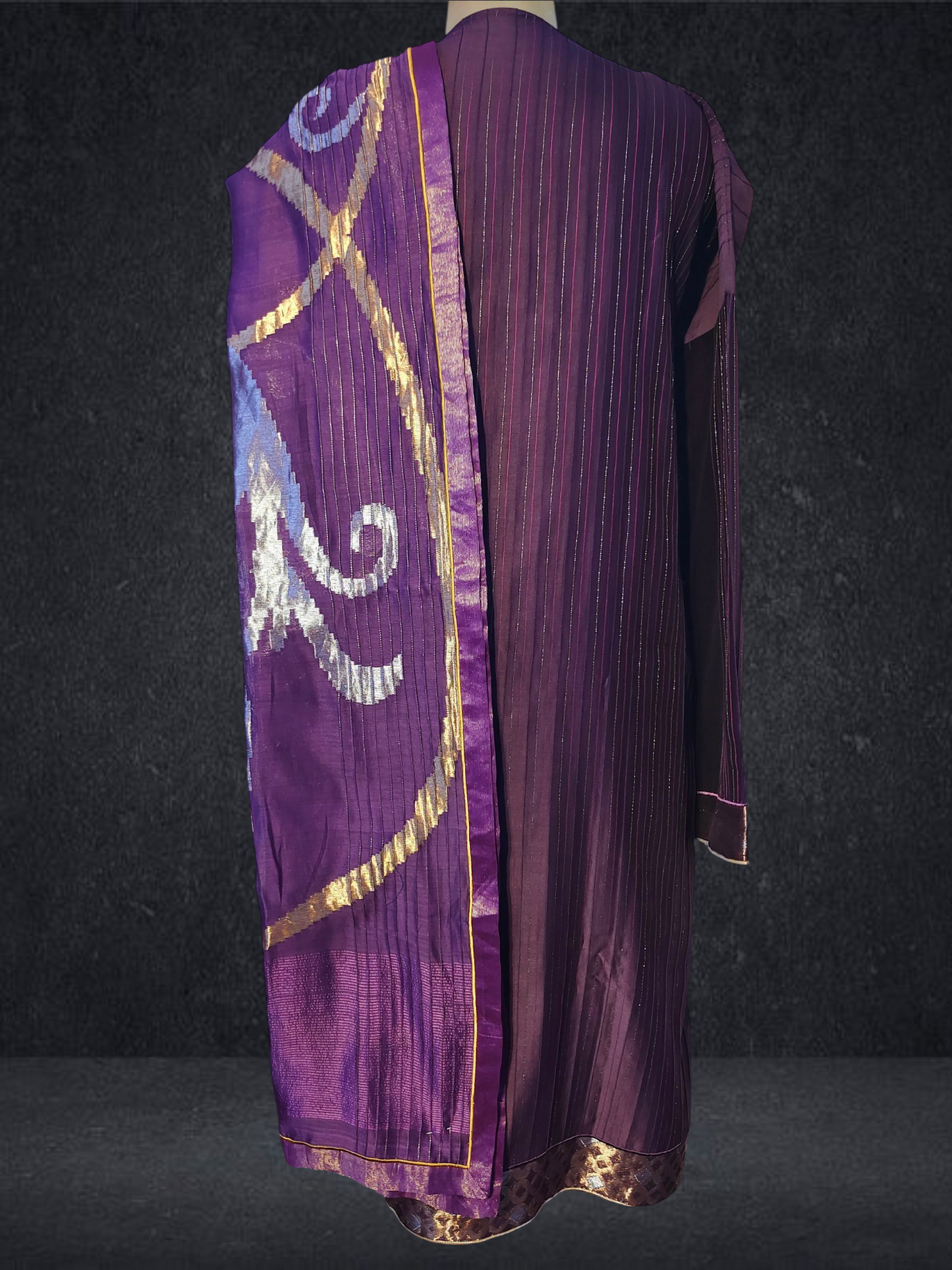 Semi Stitched Formal chanderi Suitset