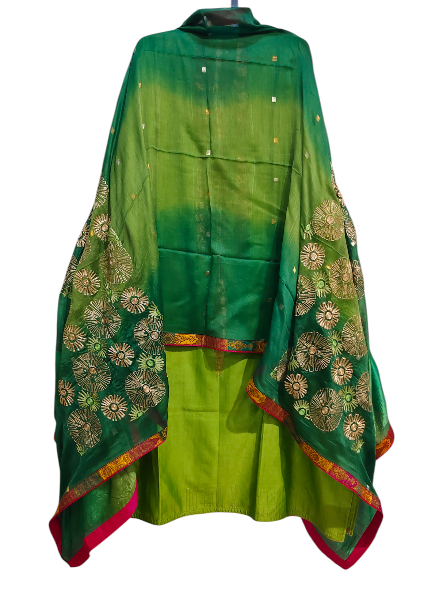 Semi Stitched Formal chanderi Suitset