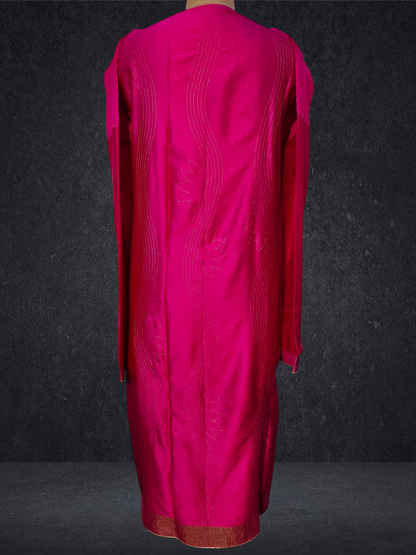 Semi Stitched Formal chanderi Suitset