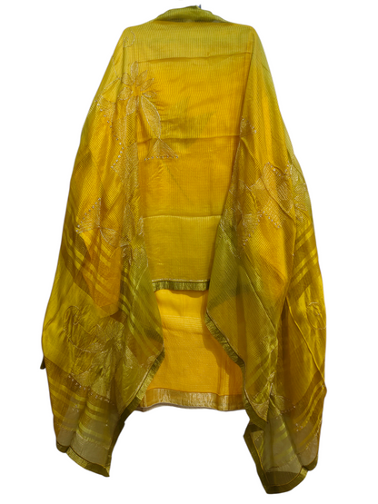 Semi Stitched Formal chanderi Suitset