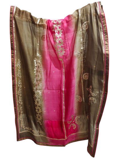 Semi Stitched Formal Chanderi Suitset
