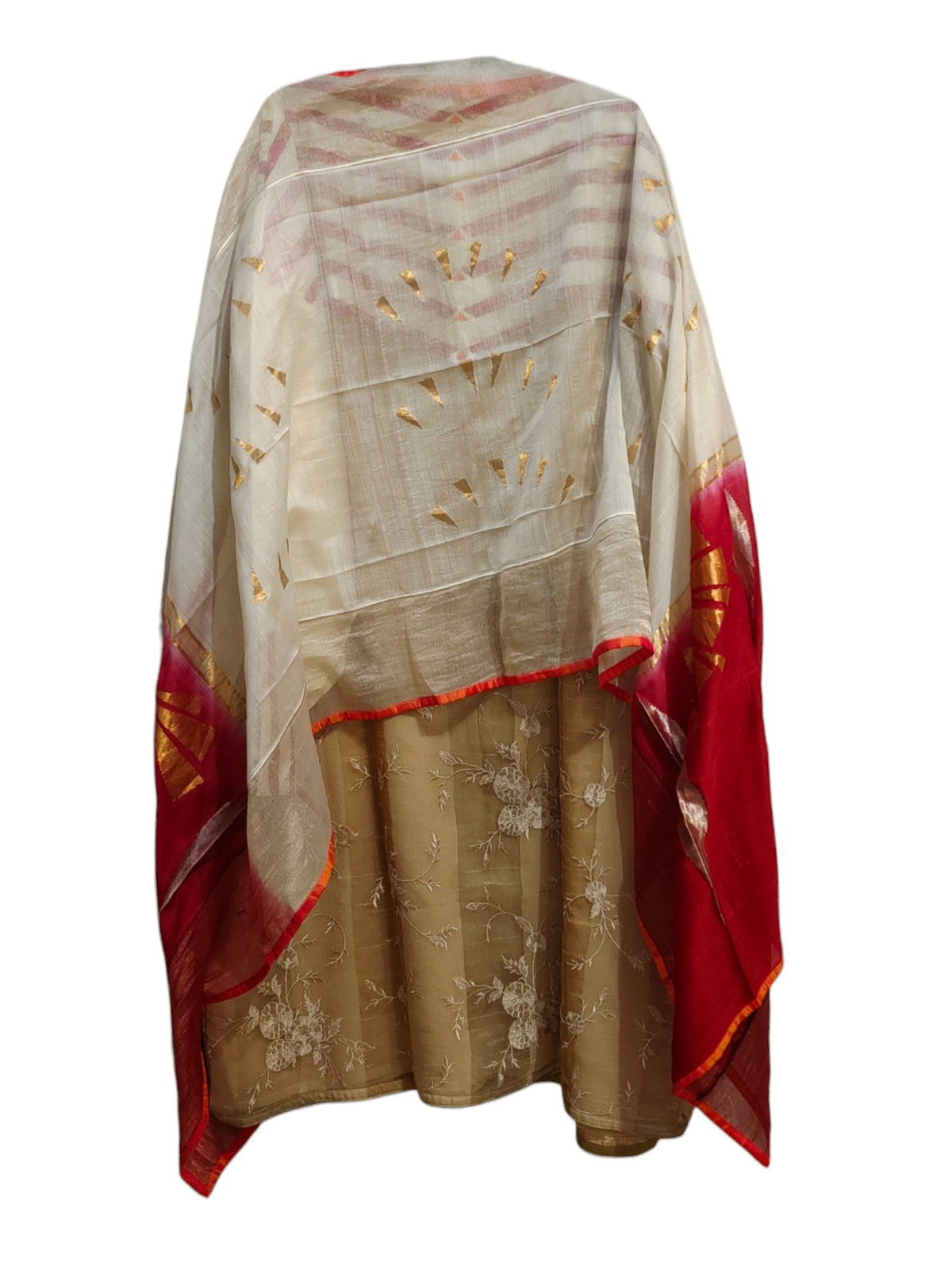 Semi Stitched Chanderi Formal Suitset