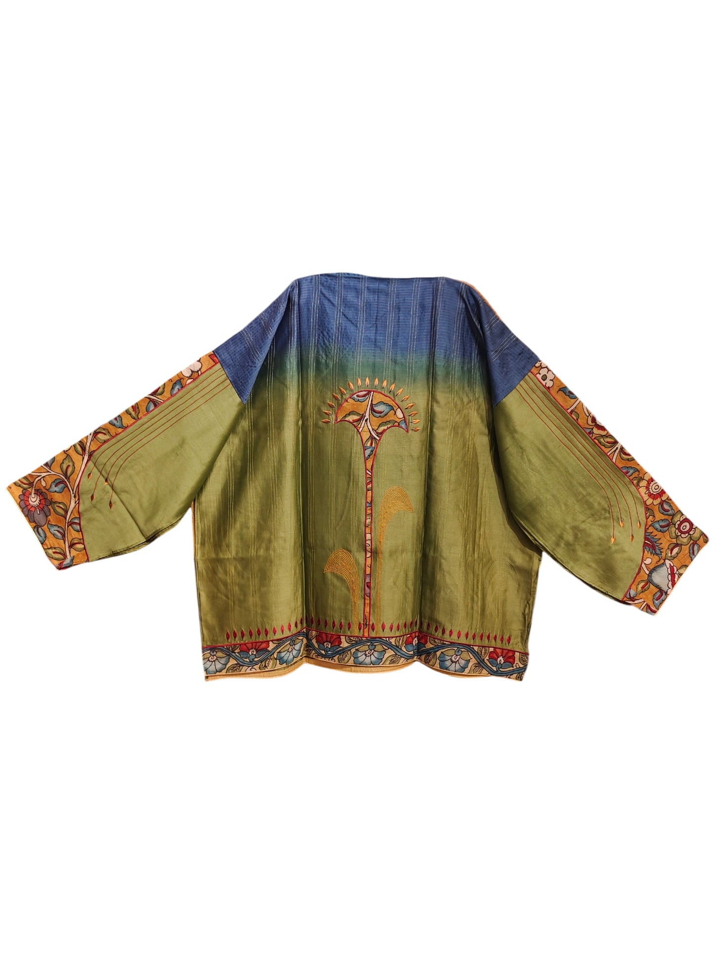Semi Stitched Chanderi Kalamkari Short Tunic
