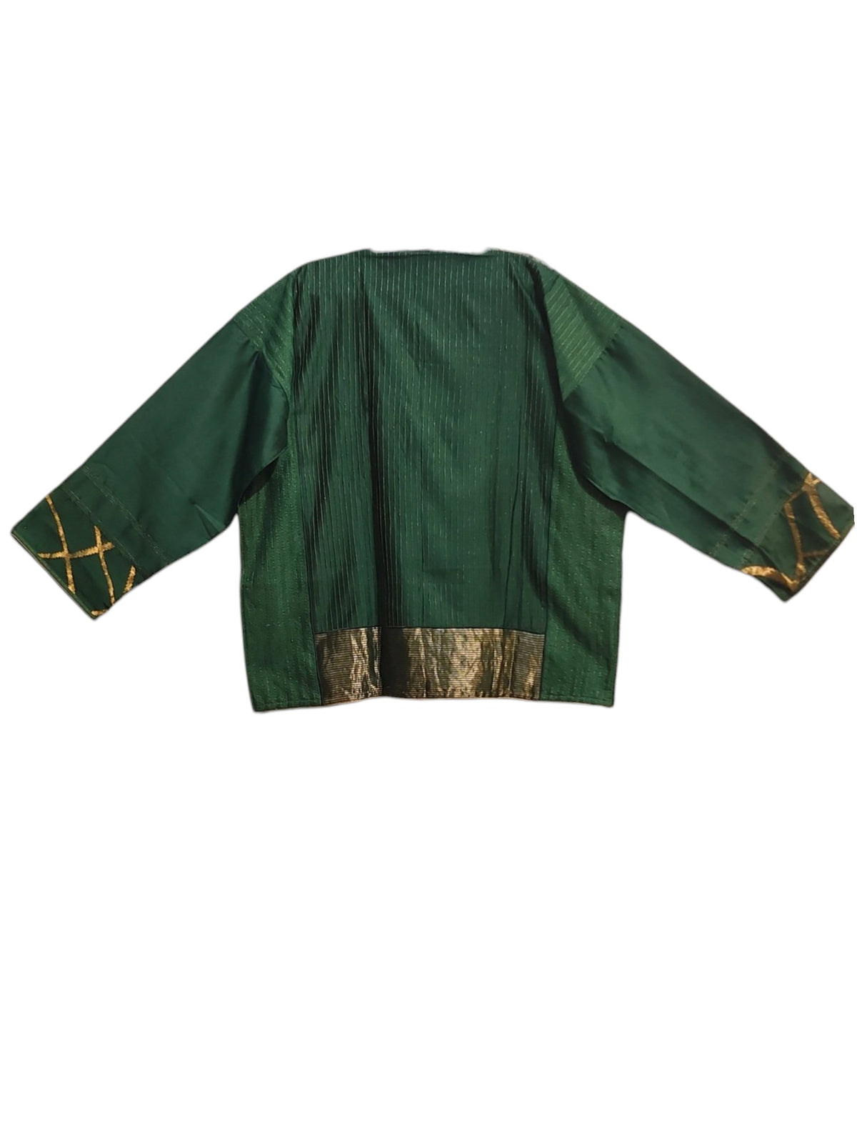 SemiStitched zariwoven Green chanderi Tunic