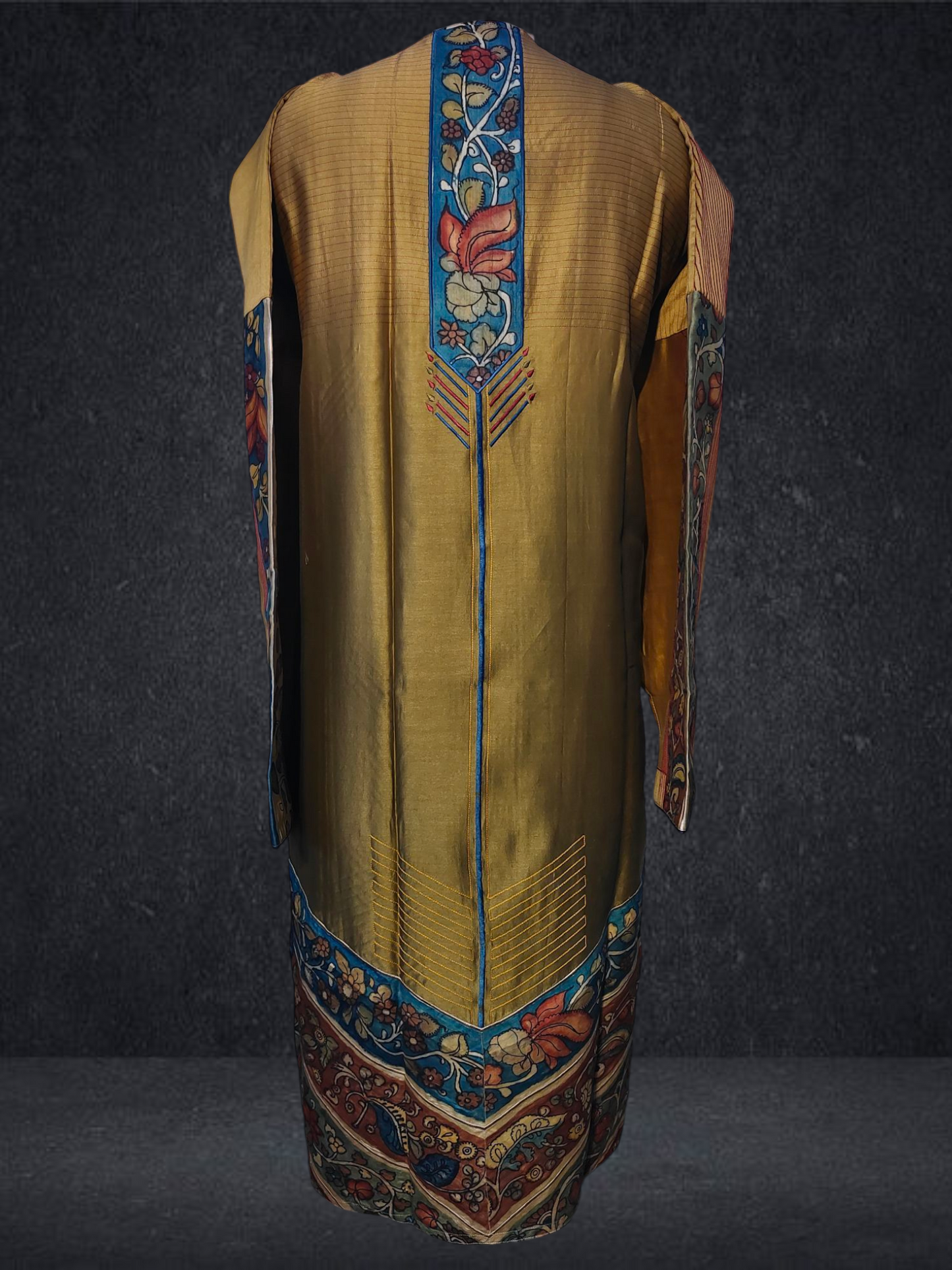 Semi Stitched Chanderi kurta