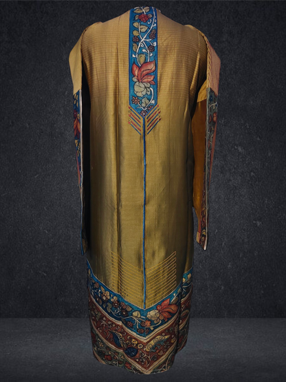 Semi Stitched Chanderi kurta