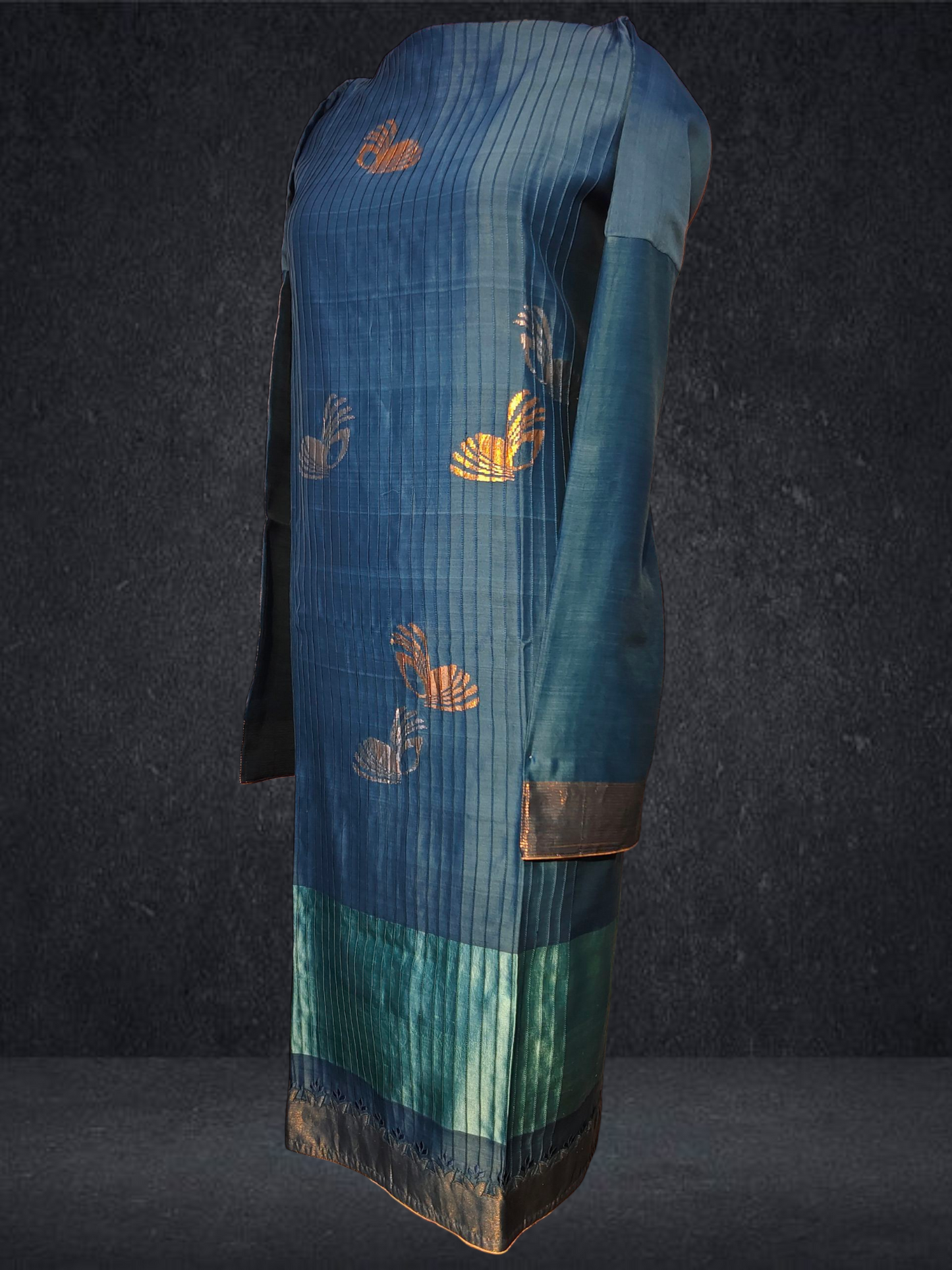 Semi Stitched Formal chanderi Kurta