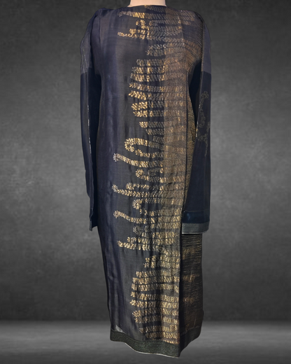 Semistitched Kurta Zari Woven With Kalamkari Dupatta Formal Suitset VISHAL KAPUR STUDIO